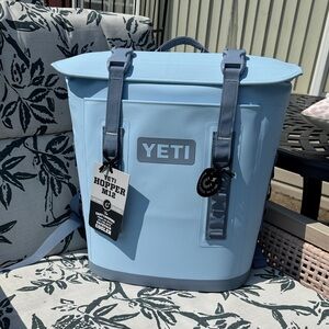YETI Light Blue Backpack Cooler